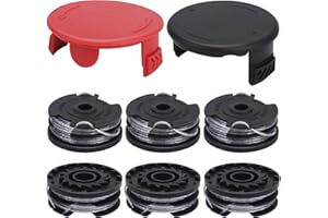 Eyoloty F016800351 podkaszarka do trawy, pasuje do Bosch ART 24, 27, 30i ART 30-36 LI, zapasowa szpula żyłki do żyłki, długość 6 m, Ø 1,6 mm, grubość nici do przycinania krawędzi (6 szpulek + 2