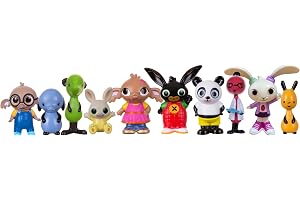Bing 10 figurset – Bing och alla hans pojkvänner i ett paket – spela alla scener från den populära barnserien – leksaker