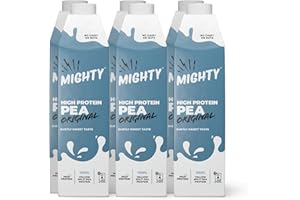 Mighty Pea Milk Original, High Protein Plant Based M.lk, (6x1L Cartons), Free from Dairy, Nuts & Lactose, UHT Pea Drink