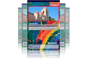 LogicaShop Documento di Trasporto in Duplice Copia Autoricalcante 50x2, DDT Formato A5 21x15 cm (01)
