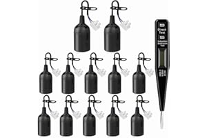 SCNNC Schwarz Fassung E27 Renovierfassung Lampenfassung Baustellenfassung mit VDE-Spannungsprüfer, 250V 4A Ersatzfassung Max.60W, Baufassung E27 für Bauarbeiten Küche Wohnzimmer, 12 Stück