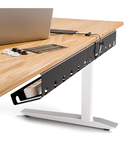 RICOO computerhouder voor bureau, computer onder bureaumontage TRH-02 PC-kofferhouder tot 35 kg staand/liggend onder bureauhouder verticaal/horizontaal