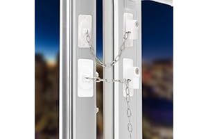 NEWBINN 2x Schrankschloss ohne Bohren mit Schlüssel, verstellbare Kühlschrankschloss, Schiebetür Schloss, Fensterschlösser, Kühlschranksicherung, Türsicherung, Schutz vor Kindern und Haustieren