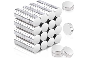 MAGXCENE Lot de 150 mini aimants puissants 6 x 2 mm en néodyme extra puissants petits ronds pour tableau magnétique, réfrigérateur, tableau blanc, photos, tableau d'affichage, bureau