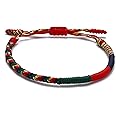 LUCKY BUDDHIST Handmade Bracelet + Buddhist Gift! Tibetan Good Luck String Armband. for Women, Men, Teens. Adjustable Size! Friendship Present. Handcrafted Rope Woven Chakra Wristband