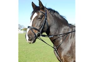 Snowhill Heritage English Leather Market Harborough With Reins in Black,Havana Cob, Havana