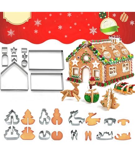 GuiZha Kit Pittura Case Di Pan Di Zenzero: 6 Statuette In Ceramica Per Natale Fai Da Te Con Colori Inclusi