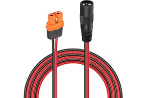 GELRHONR XT60i to DC 7909(DC 8mm) Female Adapter Power Cable 14AWG,Compatible for XT60 Port,Used for Lipo Battery Pack Portable Power Station & Solar Generator-3.3Ft