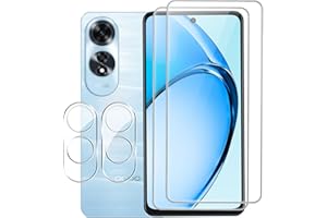 FDHYFGDY [2+2 piezas Protector Pantalla para Oppo A60 4G, 2 piezas Cristal Templado + 2 piezas de protección de cámara, HD Vidrio protector,dureza 9H