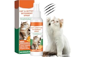 Bahan alamy Cat Repellent Spray, 100ml Cat Deterrent Spray Indoor, Natural Anti Scratch Cat Spray for Scratching, Citrus Spray for Cats Kitten Training Aid, Protect Furniture Garden