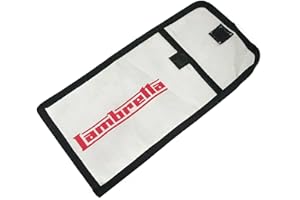 AEspares New Lambretta Tool Kit Bag Woven Pouch Lambretta Logo White