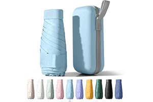 Betrynidil Parapluie Pliable de Voyage MINI - Mini Parapluie De Poche, Anti-UV, Léger, Compact, petit parapluie portable compact pour hommes et femmes