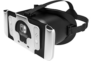 LONGLU Auriculares de Realidad Virtual para Nintendo Switch OLED y Switch, Lentes HD Ajustables y Diadema, cómodas Gafas 3D para Zelda, Mario Odyssey, Smash Bros VR Gaming (Negro)