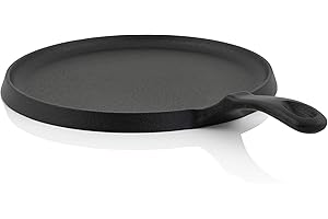 BBQ-Toro Crêpière en Fonte | Ø 26 cm Pour Gril | Noire | Déjà Brûlée et Adaptée à l'Induction | Pour Crêpes | Poêle à Gril