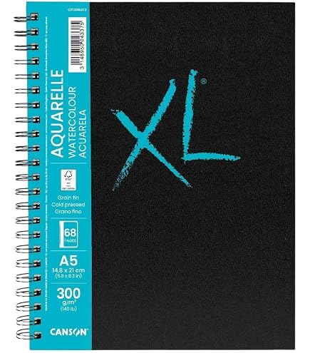 Rhodia Touch Aquarelnotitieboek – A4 Liggend, 300 G/m², 100% Katoen, Fijne Korrel, 40 Pagina's, Hardcover, Met Bladwijzer