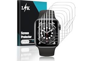 L K LϟK 6 Pezzi TPU Pellicola Protettiva per Apple Watch SE 3/2/1/ Series 6 5 4 40mm - Senza Bolle Trasparente HD Schermo Protettivo Facile con Kit D'Installazione
