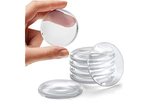 Strongest Home Wall Türgriff Stopper 5cm Satz von 6 Clear Rubber Türgriff, Runde Wand Schutz für Türgriff. Schützende Tür Stoßstange Wand Schalldämpfer - Selbstklebend