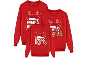 Genérico Sudaderas Navidad Familia Jersey Punto para Hombre Mujer Jersey Navideñas Familiares Jerseys de Navidad para Parejas para el Invierno Sudadera Navideña Familiar Mujer