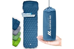 NORDMUT® Karimata outdoorowa [z zestawem naprawczym] karimata kempingowa | ultralekka karimata do wędrówek, aktywności na świeżym powietrzu, na kemping – mały rozmiar po spakowaniu