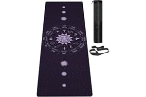 LaiEr Tapis de yoga antidérapant respectueux de l'environnement avec sangle de transport, épais tapis d'exercice et d'entraînement pour yoga, pilates et fitness (183 cm x 61 cm x 6 mm)