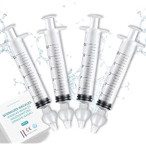 Seringue Nasale Bébé 4 Pièces - Aspirateur Nez Avec Embout Silicone - 10ml - Hygiène Nasale Bébé
