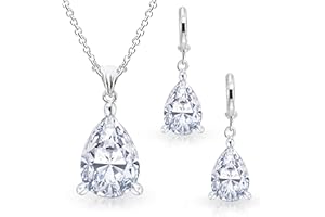 Crystalline Azuria Jewellery Sets for Women Wedding Jewellery Sets Bridal Jewellery Set with Necklace and Earring for Bride Cubic Zirconia Bridesmaid Jewellery