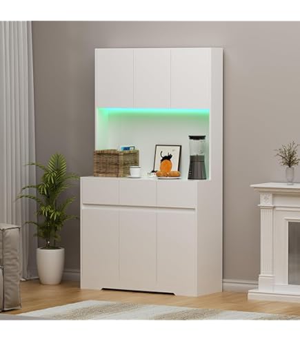 vidaXL Hoge kast 40x34x110 cm massief acaciahout, hoog dressoir, hoge kast woonkamer, hoge keukenkast, smalle hoge kast, hoge smalle kast
