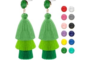 CUTILAND Red Tassel Earrings,Red Earrings For Women,Festival Earring For Women,Mum Gifts,Mother's Day Gift,Boho Earring For Mum