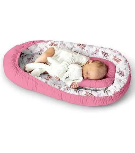 KOSPU Kuschnest Babynest Cocoon Baby Baby Cocoon Bumper Reiswieg 100 Katoen Anti Allergisch