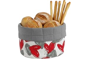 moorg Cestino Pane in Cotone, Porta Pane da Tavola - Cestini con Diverse Fantasie, Portapane da Tavola 19x19 cm