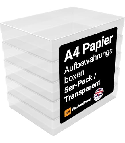 Aufbewahrungsboxen Für Scrapbooking – 4 Stück, 31x33,5 Cm, Transparent, Für 12x12 Zoll Papier