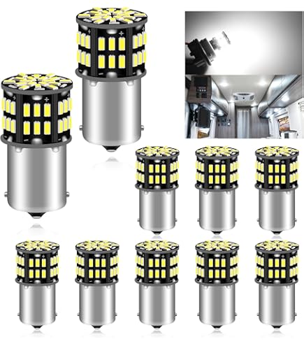 10 Stück 1156 Glühbirnen 12V-24V - 3000K Warmweiß Für Außenbeleuchtung