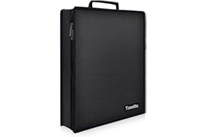 TAMFILE Funda para documentos ignífuga, bolsillo estéreo impermeable, gran capacidad, funda para pasaporte, seguro para llaves.