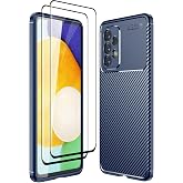 DOINK Samsung Galaxy A73 5G i&ccedil;in Ultra Silikon Kılıf, Fiber Darbeye Dayanıklı Tampon Kılıfı [2 Paket Temperli Cam Ekran Koruy