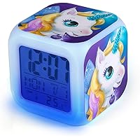 Einhorn Wecker, Comius Sharp Jungen und Mädchen LED beleuchteter Wecker, Wecker Digital mit LED Nachtlicht Beleuchteter…