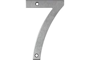 IBOO Numero civico in acciaio inox per avvitare, altezza 10 cm, numero civico design (7)