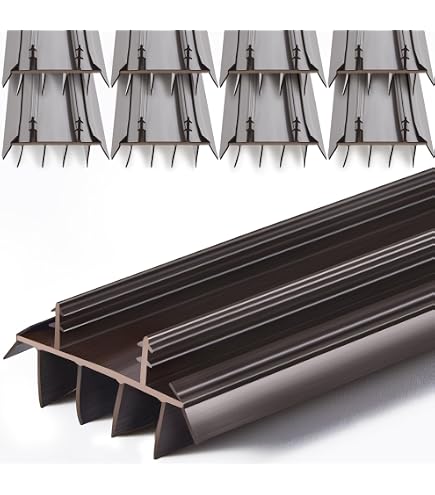 Randall 4FT PVC Slide-On Door Bottom – Adjustable Weatherstrip With Drip Cap, Fits 1 3/4" Doors, Brown, Covers 3/8" To 7/8" Gaps, Made In USA