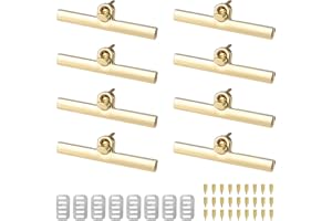 chenyu 8 Piezas Cierres para Bolsos Materiales Reutilizable para Hacer Bolsos Metálico Cerradura Giratoria de Bolsa Cierre Aleación de Zinc para Monederos Bolsos de Mujer (Oro)