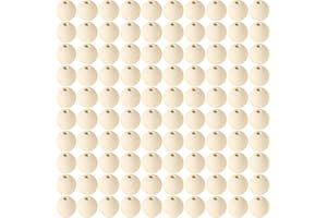 DIAONIAN 100 Piezas Bolas Madera Manualidades,Cuentas de Madera para Manualidades,para Artesanales,Pulseras,DIY (100,14mm)