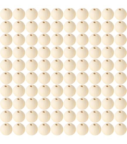 20 Mm Goldene Geometrische Holzperlen – 30 Stück Mit 4 Mm Loch Für DIY & Deko