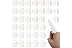 BORISCA 35 Pièces Pansement Doigt, Blanc Bandage Tubulaire Doigt Respirant Protege Doigt pour Premiers Secours Pansements Doigts Cuisine pour Protéger les Doigts Blessés