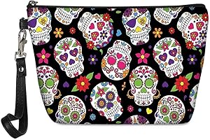 Chaqlin Bolsas de cosméticos Capacidad de Viaje Estuche de Almacenamiento de Maquillaje portátil para Mujer Dachshund Patrón Multifuncional