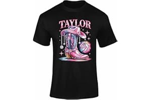 Varsany Taylor Outfit Disco Pink Cowgirl T Shirt – Taylor Music Top Clothes Girls, 2025 T-Shirt Kids Adult