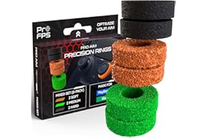ProFPS Precision Rings - 6x Foam Rings for Thumbstick Dampers - Strength Soft, Medium, Hard - PS5 Controller, PS4 Controller, Xbox Controllers - PlayStation & PS5 Accessories - Enhanced Gaming Control