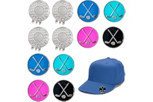 XingyLi Marqueurs de Balle de Golf avec Clips magnétiques pour Chapeau, Accessoires Amusants - Marqueurs de Balle compatibles avec Les Outils de Divot de Golf, Sac à Chapeau, Coffret Cadeau