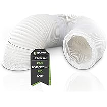 Tubo Flessibile PVC Per Aria Di Scarico - Diametro 100-102 Mm, Lunghezza 4 M, Per Climatizzatori E Cappe
