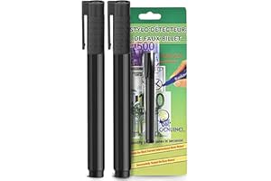 NEDIT Geldscheinprüfer - Falschgeld Stift - Geldprüfstift 2 Sekunden – Stift für Banknoten- Geldscheinprüfer Stift Euro, Dollar.. (2)