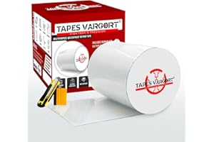 TAPES VARGORT Ruban Adhésif Etanche | rustine liner piscine 10cm W X 1.5m L | reparation toile de store | ruban adhésif transparent | reparation toile tonnelle | reparation bache camion | Résistance aux UV | PVC..