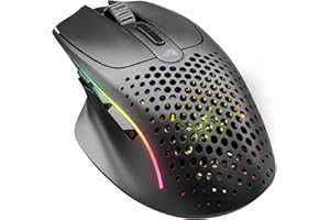 GLORIOUS PC GAMING RACE Glorious Gaming Model I 2 Wireless Ratón Gaming inalámbrico - Híbrido 2,4 GHz y Bluetooth, superligero, 9 Botones (2 Intercambiables), RGB, Gran batería, MMO/MOBA/FPS, reposapulgares Lateral - Negro