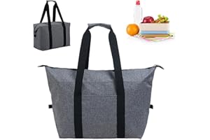 Fhioevt 20L Bolsa Térmica Plegable Bolsa Nevera Grande Bolsa Isotermica Porta Alimentos Nevera Portátil Bolsa Térmica con Aislamiento para Playa,Compras,Picnic,Camping